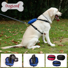 Refletindo Nylon Pet Dog Harness Grande Cão H estilo fácil caminhada Arnês Leash com Bolso